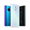 Vivo S1 Pro in Knight black, Sky white, Nebula Blue. displayed from the back showing their camera modules.